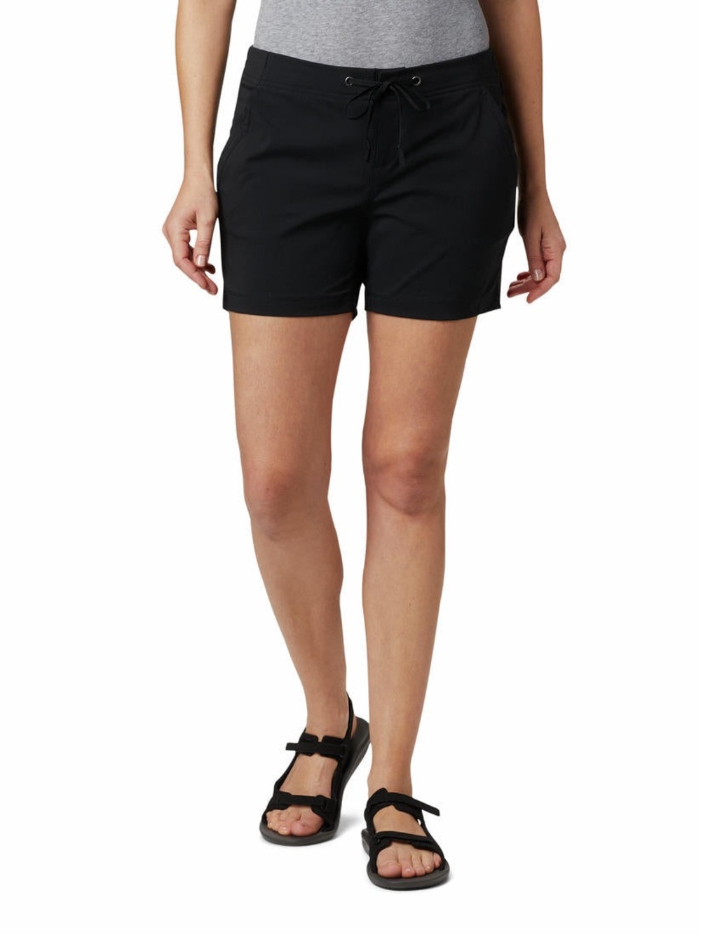 Columbia Anytime Outdoor Shorts Black Size 12 NWT Omni-Shield UPF 50 5”